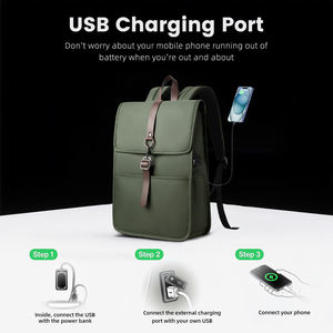 Water Resistant Oxford <b>Laptop</b> Backpack 15.6 Inch Business Travel School <b>Bag</b> with USB Port Anti Theft Design - Product Image 2