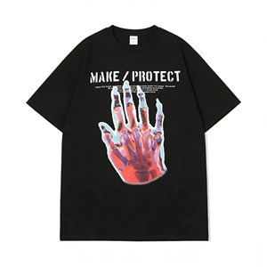 เสื้อยืดคอตตอนลายกราฟิกฤดูร้อนสุดหรูสำหรับผู้ชาย พิมพ์ลาย DTG ตามสั่ง ขายส่ง ทรงปกติ ไซส์มาตรฐาน ลายเรียบ - Product Image 2