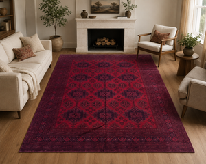 Hand Knotted Afghan <b>Wool</b> Rug Traditional Vintage Design Handmade Carpet Artisan <b>Crafted</b> Home Decor Area Rug - Product Image 2