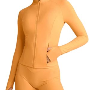 Womens Lightweight <b>Running</b> <b>Jacket</b> with <b>Reflective</b> Logo Full Zip Athletic Windbreaker for Fitness Training Outdoor Sports - Product Image 3
