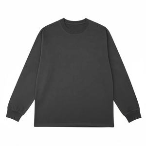 เสื้อสเวตเชิ้ตคอกลมแขนยาวผู้ชาย สีน้ำเงินล้วน ผ้าถัก สวมใส่สบาย ทรงปกติ พิมพ์ลายตามสั่ง คุณภาพสูง - Product Image 5