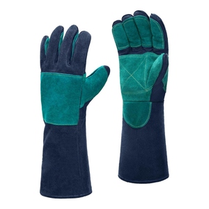 Guantes de Soldadura Mig de Cuero Resistentes al Calor con Costuras de Aramida, Guantes Resistentes al Fuego para Bomberos y Barbacoa - Product Image 1