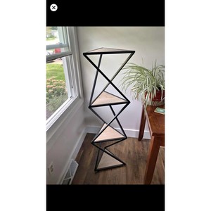 Black MDF Geometric <b>Plant</b> Stand Wholesale | Modern Angular Design | Bulk Orders - Product Image 1