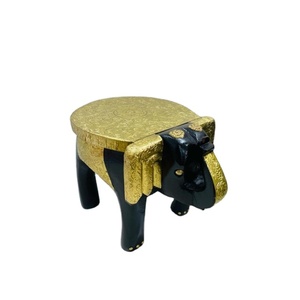 Taburete Decorativo de Madera con Forma de Elefante SwamiG TradeX, Diseño Art Deco Hecho a Mano, Pintado a Mano, Ecológico, Ligero, para Diwali - Product Image 1