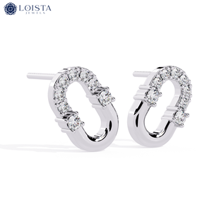 Lab Grown Diamond Round Brilient Cut <b>Earring</b> With IGI Certified For Women's Luxury Jewelry With Lab Created Diamonds - Product Image 1