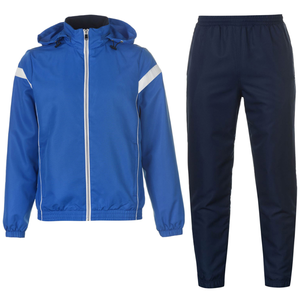 Unisex <b>Navy</b> Blue Knitted Casual Pants Full Length Breathable Solid Color Regular Fit With Pocket All Seasons Wear - Product Image 1