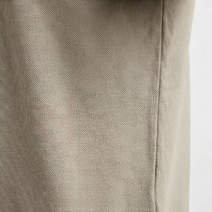 Polo en tricot à manches courtes beige pour homme avec fermeture éclair, design uni décontracté, coupe classique - Product Image 5
