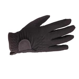 Gants d'équitation noirs pour hommes à doigts entiers avec fermeture auto-agrippante, couleur unie, en textile, pour usage équestre 2026 - Product Image 2
