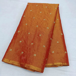 Trabajo de Bordado en Seda, Sedas Vibrantes, Explorando la Artesanía Atemporal de la Tela Bordada a Mano, Sedas Vibrantes, Tela Bordada - Product Image 1