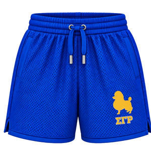 Shorts en maille personnalisés avec lettres grecques Sigma Gamma Rho pour femmes, vêtements de sororité, vêtements de sport légers et respirants, shorts de sport pour la salle de sport et la remise en forme - Product Image 1