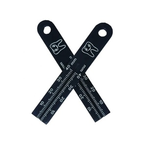 Jauge endodontique en acier inoxydable 40 mm, règle de mesure manuelle pour instruments dentaires et implants, mesure de la largeur du canal radiculaire - Product Image 1
