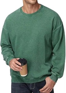 เสื้อครอปทรงบ็อกซี่ แขนยาว คอวี ผ้าฟลีซโพลีเอสเตอร์/คอตตอน หนานุ่ม ระบายอากาศได้ดี เหมาะสำหรับฤดูหนาว ทรงหลวม ไหล่ตก สีพื้น ปักลายได้ - Product Image 4