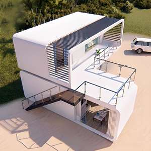 핫세일 모던 럭셔리 조립식 컨테이너 하우스 풀 퍼니시드 2-3 베드룸 소형 빌라 스틸 스페이스 캡슐 욕실 포함 - Product Image 6