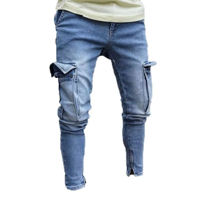New Design High Quality Jeans Pants for Men Casual Length Biker <b>Trousers</b> <b>Light</b> Western Street Cotton Jeans Pants - Product Image 4