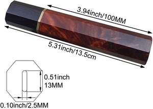 Manche de rechange octogonal en bois de burl de 135 mm pour couteau de chef japonais, manche brut pour couteaux de chef japonais traditionnels, vente en gros - Product Image 3