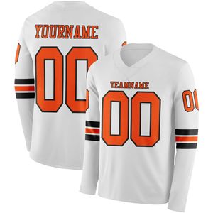 Camiseta de Fútbol para Hombre, Cuello en V, Manga Larga, Transpirable, Secado Rápido, Personalizable con Nombre del Equipo y Logotipo Frontal - Product Image 4