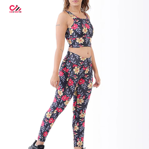 Conjunto de Yoga Ligero de Alta Calidad para Mujer, Sin Mangas, con Logotipo Personalizado, Ropa Deportiva para Gimnasio, Material Spandex - Product Image 1