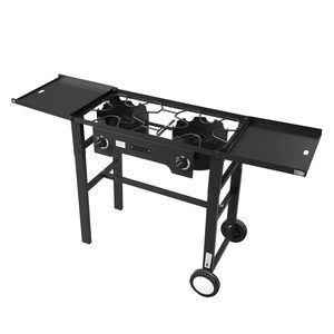 Fornello da Campeggio a Gas Propano a 2 Fuochi, 150.000 BTU, Pieghevole, in Acciaio al Carbonio Resistente per Cucina all'Aperto - Product Image 1