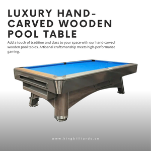 Luxury Tournament Standard American Pool Table Steel Solid Plywood Leather Pockets Ball Return System <b>Slate</b> King 9025 - Product Image 5