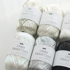 ไหมถักโลหะ ขนาดประมาณ 1 มม. สำหรับถักมือ สีเงิน โพลี 20% โลหะ 80% ขายส่งไหมถักโครเชต์ - Product Image 5