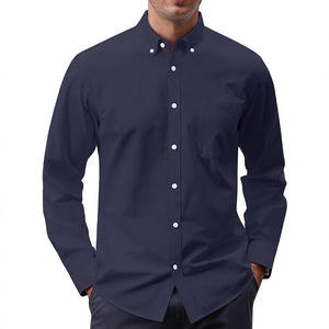 Camisa Clásica de Manga Larga con Solapa para Hombre, Estilo Informal, 100% Algodón, Cómoda y Transpirable, Tallas XL-3XL, para Otoño - Product Image 3