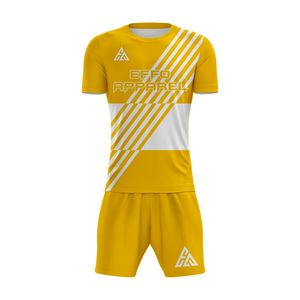 Tenues de football personnalisées avec nom d'équipe, uniformes de football 100% polyester, impression par sublimation, service OEM/ODM, fabrication en gros en usine - Product Image 1