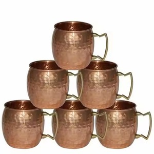 Pure Copper Moscow Mule <b>Large</b> Measure <b>Mug</b> & Hammered Finished for Metal Drinking <b>Mug</b> - Product Image 4