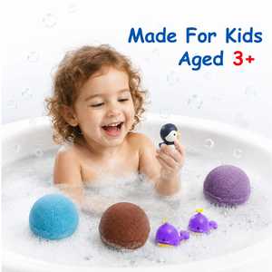 Bombes de bain effervescentes bio en gros pour enfants avec jouet surprise, formes d'animaux mignons, parfumées et moussantes - Product Image 4