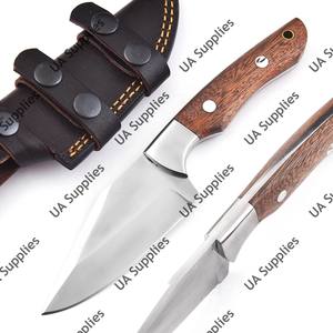 Couteau de chasse et de randonnée professionnel en acier inoxydable 12C27, pointe tombante, manche en bois de rose, forgé à la main, ultra-léger pour l'extérieur - Product Image 5