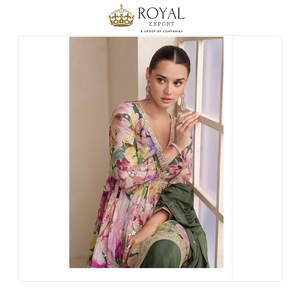 Venta al por Mayor de Ropa India de Nuevo Diseño, Estilo Tradicional, Ropa Casual, Kurti Plazzo de Chinnon Auténtico con Bordado - Product Image 3