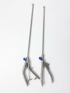 Porte-aiguille laparoscopique, 2 pièces, 5mm x 330mm, à mâchoires droites, instruments chirurgicaux réutilisables - Product Image 2