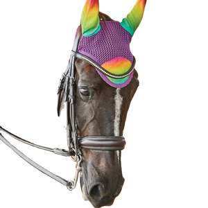 Voile anti-mouches pour chevaux en polyester, design personnalisé, vente en gros, prix usine, bonnet silencieux pour les oreilles, équipement équin - Product Image 3