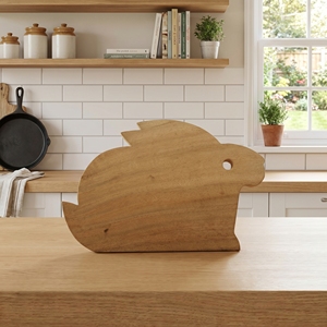 Natural Suar Wood Rabbit <b>Shape</b> Cutting Board Food Grade Large Animal Chopping <b>Block</b> Non Varnished Wooden Slicing Plate Bali - Product Image 4