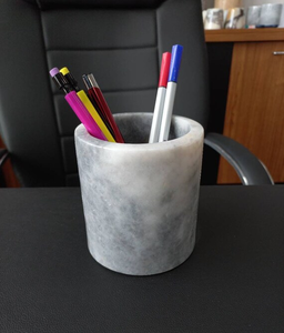 Soporte para bolígrafos de mármol, organizador de escritorio, organizador elegante para brochas cosméticas, decoración multiusos para el hogar - Product Image 4