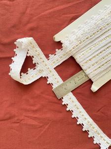 Cinta de Encaje de Algodón Cluny Blanca y Beige, Ancho de 15 mm, Ribete de Encaje para Bodas, Ropa de Bebé y Niños - Product Image 6