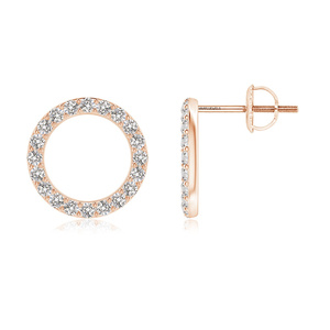Pendientes de Diamantes Chapados en Oro, Corte Brillante, Clásicos, Regalo de Boda para Mujer, Joyería para Uso Diario, Oro de 10K, 14K, 18K, Plata 925, 935 - Product Image 2