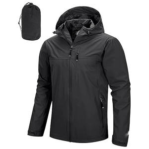 Veste imperméable pour homme avec capuche réglable et tissu respirant pour une utilisation en extérieur, fabriquée avec des matériaux de haute qualité - Product Image 2