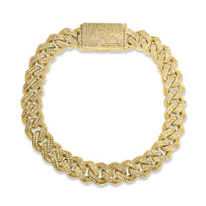 Bracelet élégant en diamant de laboratoire VVS, coupe ronde brillante, chaîne de luxe, bijoux fins, style hip-hop - Product Image 3