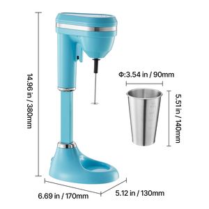 Mixeur à boissons 100W à tête unique, machine à milkshake à double vitesse réglable - Product Image 5
