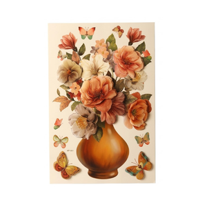 Vinilo Decorativo Personalizado 7D/8D con Diseño Floral para Pared, Adhesivo, Impresión UV, PVC, para Decoración del Hogar y Sala de Estar - Product Image 1