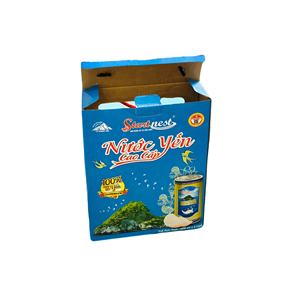 Boîtes auto-érectrices en carton ondulé kraft personnalisées style basique 22*5*16cm, emballage premium pour nid d'oiseau, impression offset, alimentaire - Product Image 1