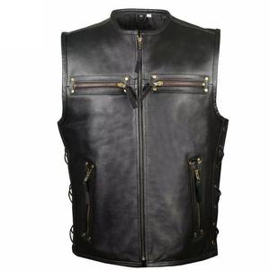 Gilet en cuir sans manches pour homme, automne-hiver, haute qualité, best-seller, respirant, écologique, séchage rapide, personnalisable, marque VIBE SEWN - Product Image 1