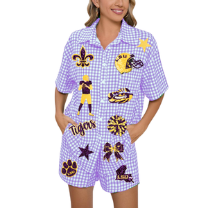 Ensemble court de vêtements de sport mini et simple pour le jour du match, robe deux pièces à sequins avec doublure en coton, tissu respirant pour femmes et filles - Product Image 5