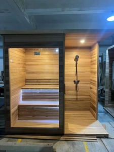 2 Person Outdoor Modern Cedar <b>Sauna</b> With Shower by Tanari Earth - Product Image 1