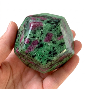 Dodecaedro de Cristal de Alta Calidad, Piedra de Zoisita Rubí, Gema Dodecaédrica, Piedra Natural Curativa, Artesanía de Cristal, Mayorista - Product Image 4