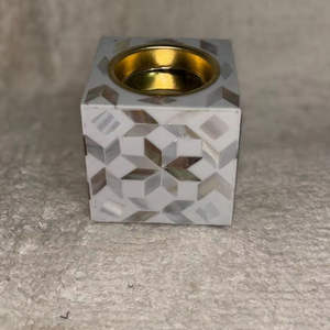 Porte-encens en résine écologique de qualité supérieure avec incrustation MOP, brûleur Madkhan moderne personnalisé, religieux, pour le Ramadan, l'Aïd, les fêtes - Product Image 1