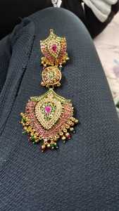 Vintage Ethnic Antique Copper Plated Imitation <b>Pearl</b> <b>Necklace</b> Earrings Ring <b>Set</b> Women Wedding Heart Design - Product Image 3