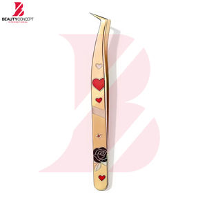 Pince à épiler dorée personnalisée en gros, haute précision, pour volume et isolation, outils de beauté pour extensions de cils - Product Image 5