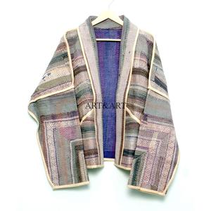 เสื้อแจ็คเก็ตผ้าฝ้ายถักสำหรับผู้หญิง สไตล์โบโฮ ลายพิมพ์บล็อก ลายดอกไม้ ปักลาย ติดกระดุม เป็นมิตรกับสิ่งแวดล้อม ใส่ได้สองด้าน สำหรับฤดูใบไม้ร่วง - Product Image 6