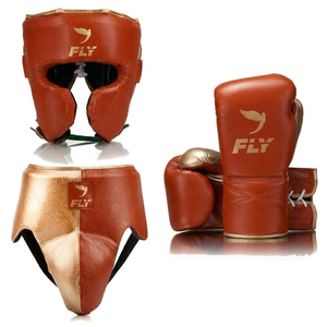 Guantes de Boxeo Personalizados Fly y Kit de 3 Protectores de Cabeza/Ingle de Cuero - Cómodos y Duraderos - Product Image 5
